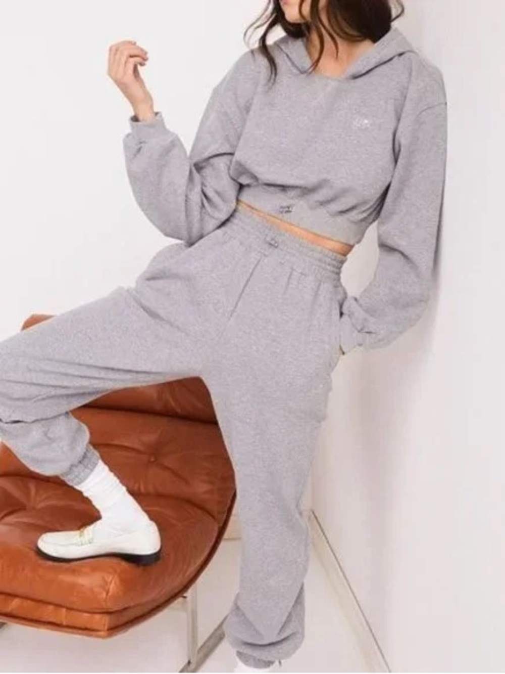 Josie Sweatpants — High-Waist Joggers, Gray